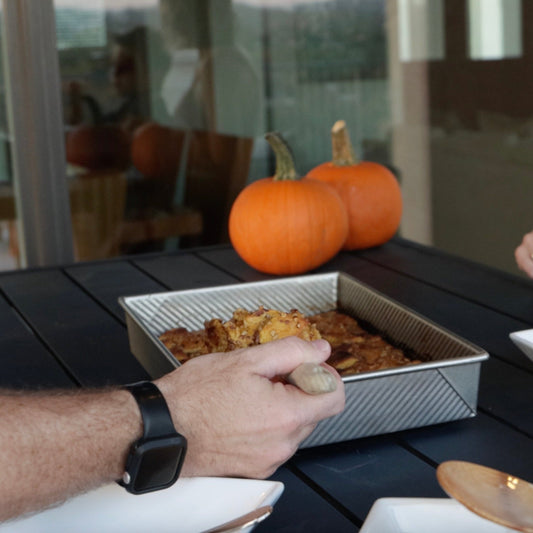 Grilled Pumpkin Bread Pudding