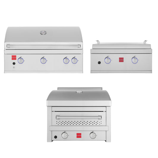 Fuego 304SS Built-In F36S-Pro-B  | F27S-Griddle-B | F27S-Pizza