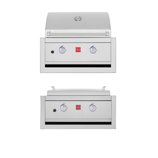 Fuego 304SS F27S-B  & F27S-Griddle-B Built-In w/ Jackets