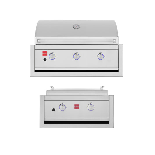 Fuego 304SS F36S-B & F27S-Griddle-B Built-In w/ Jackets