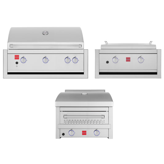 Fuego 304SS Built-In F36S-Pro-B  | F27S-Griddle-B | F27S-Pizza w/ Jackets