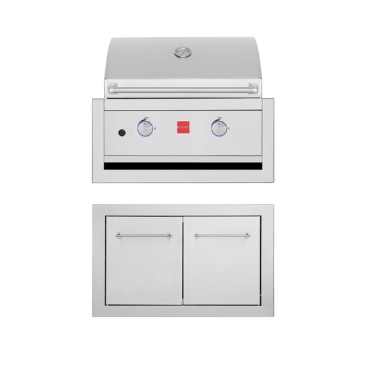 Fuego F27S 304SS Built-In w/ Jacket & Door Cabinet