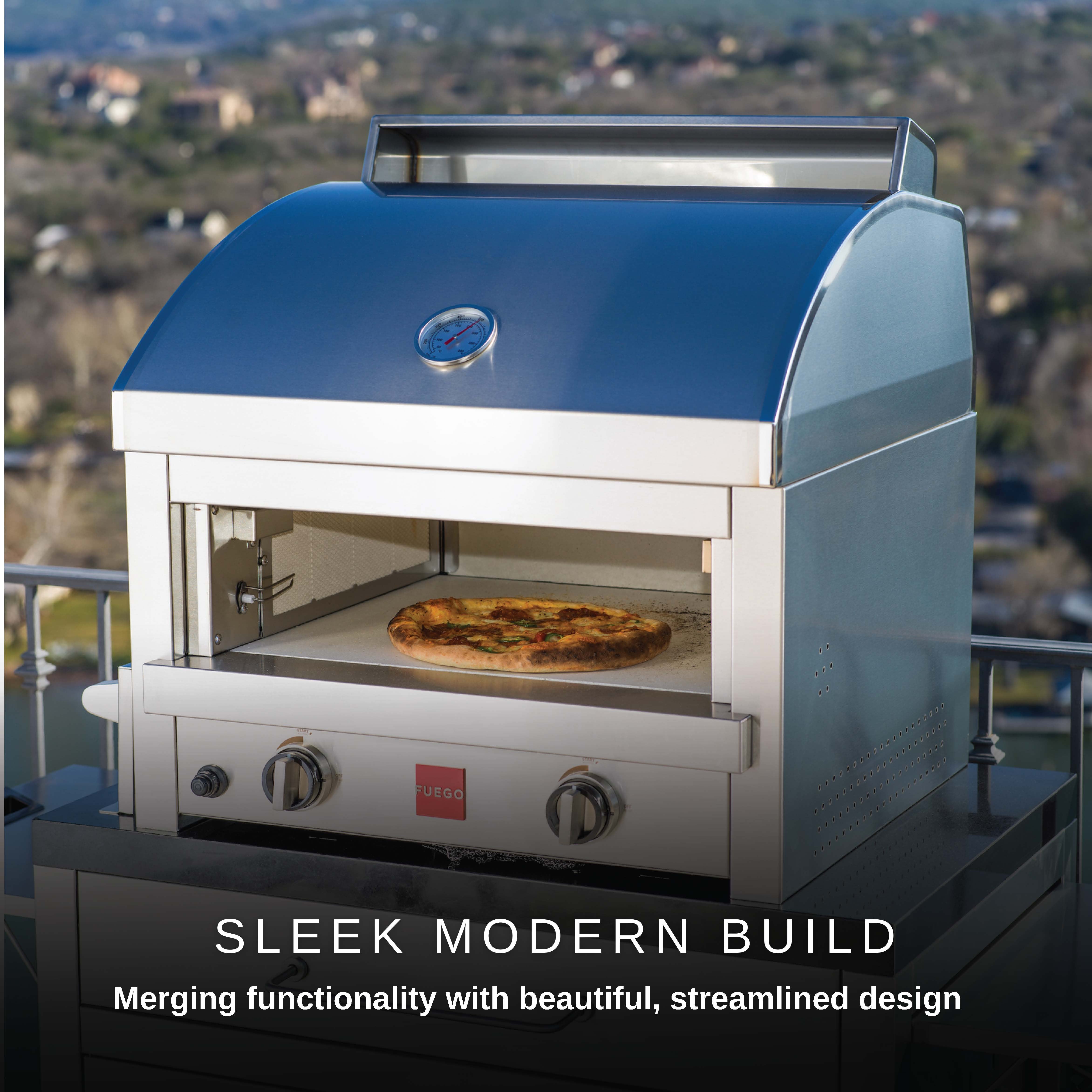Natural gas outdoor pizza oven shop