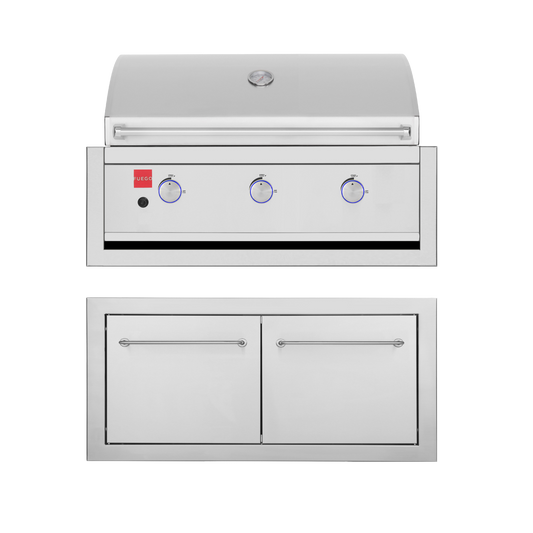 Fuego F36S 304SS Built-In w/ Insulated Jacket & Door Cabinet