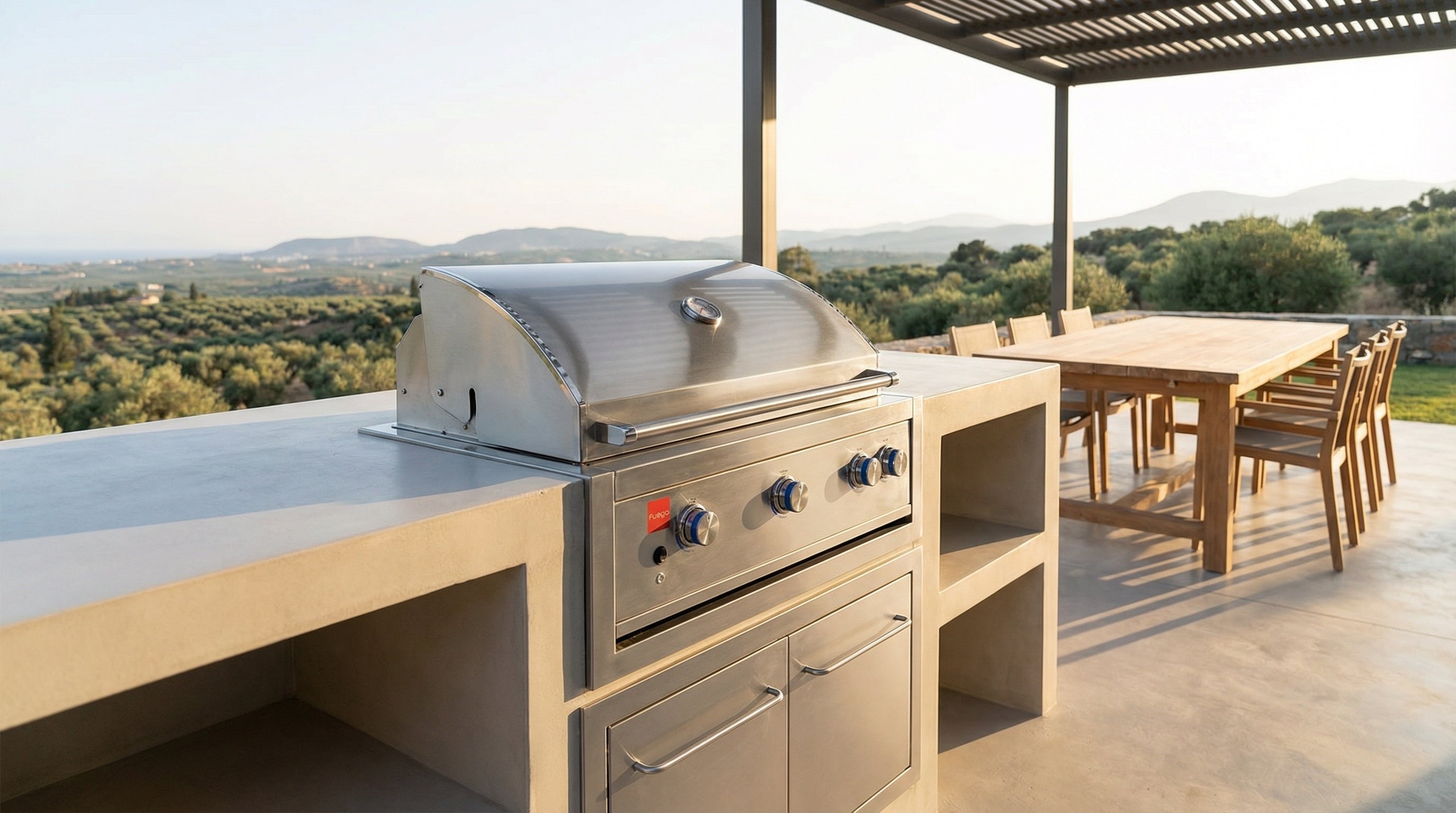 Fuego Gas Grill Outdoor Built-In 304SS Grill | Griddle | Pizza
