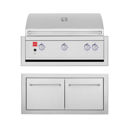 Fuego F36S-Pro 304SS Built-In w/ Insulated Jacket & Door Cabinet