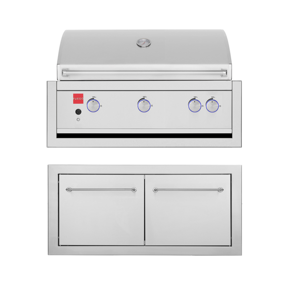 Fuego Gas Grill Outdoor Built-In 304SS Grill | Griddle | Pizza