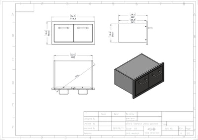 Fuego F36S 304SS Built-In Door Cabinet